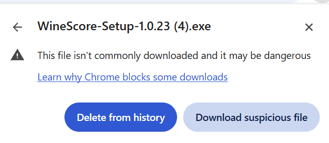 Chrome – Download suspicious file
